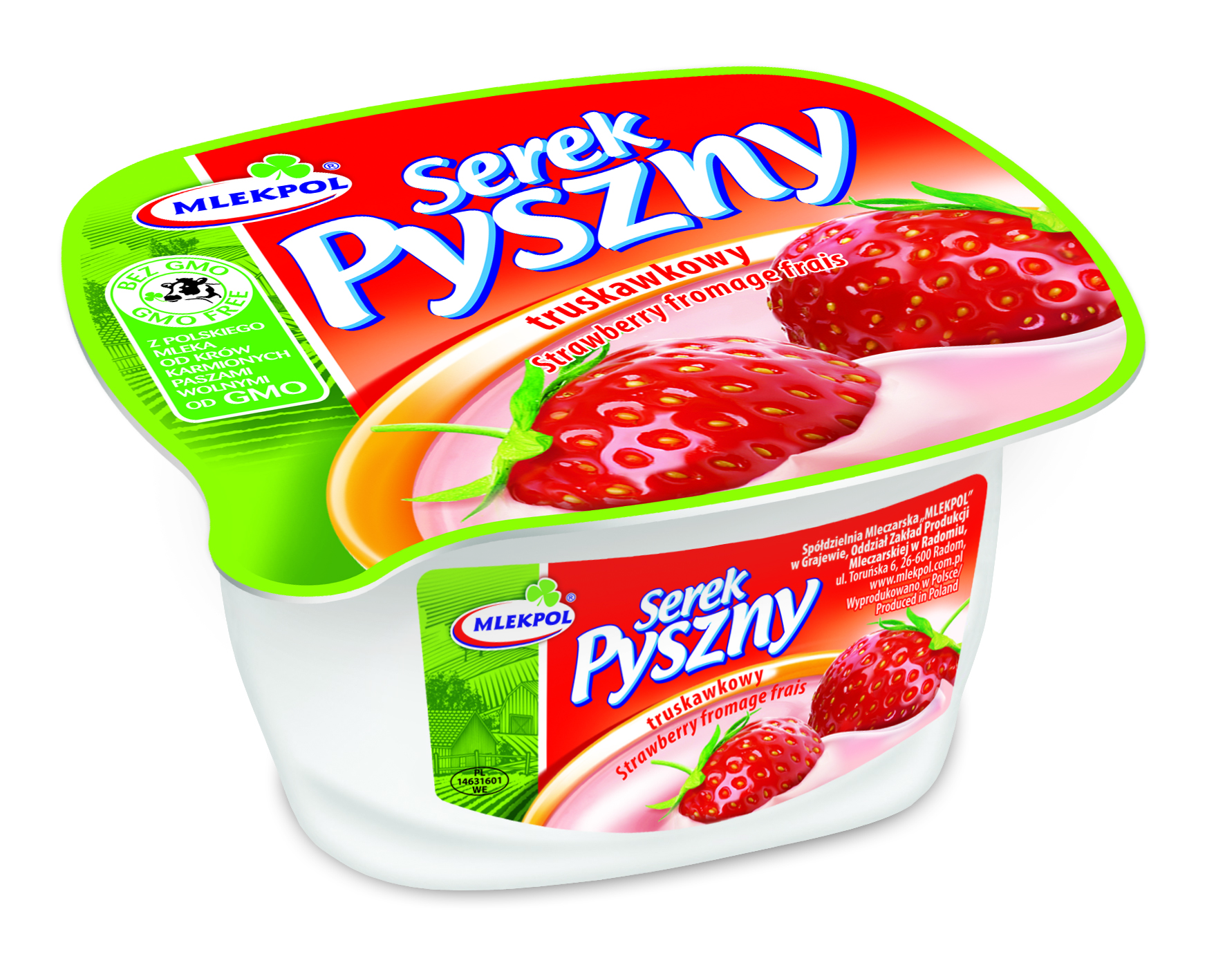 Serek Pyszny with strawberry (homogenized cheese) – Mlekpol