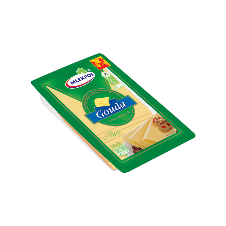Gouda cheese, slices Mlekpol